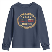 Retirement Gifts For Men 2026 Youth Sweatshirt The Legend Has Retired Retired Not My Problems Anymore US Flag