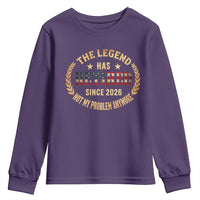 Retirement Gifts For Men 2026 Youth Sweatshirt The Legend Has Retired Retired Not My Problems Anymore US Flag