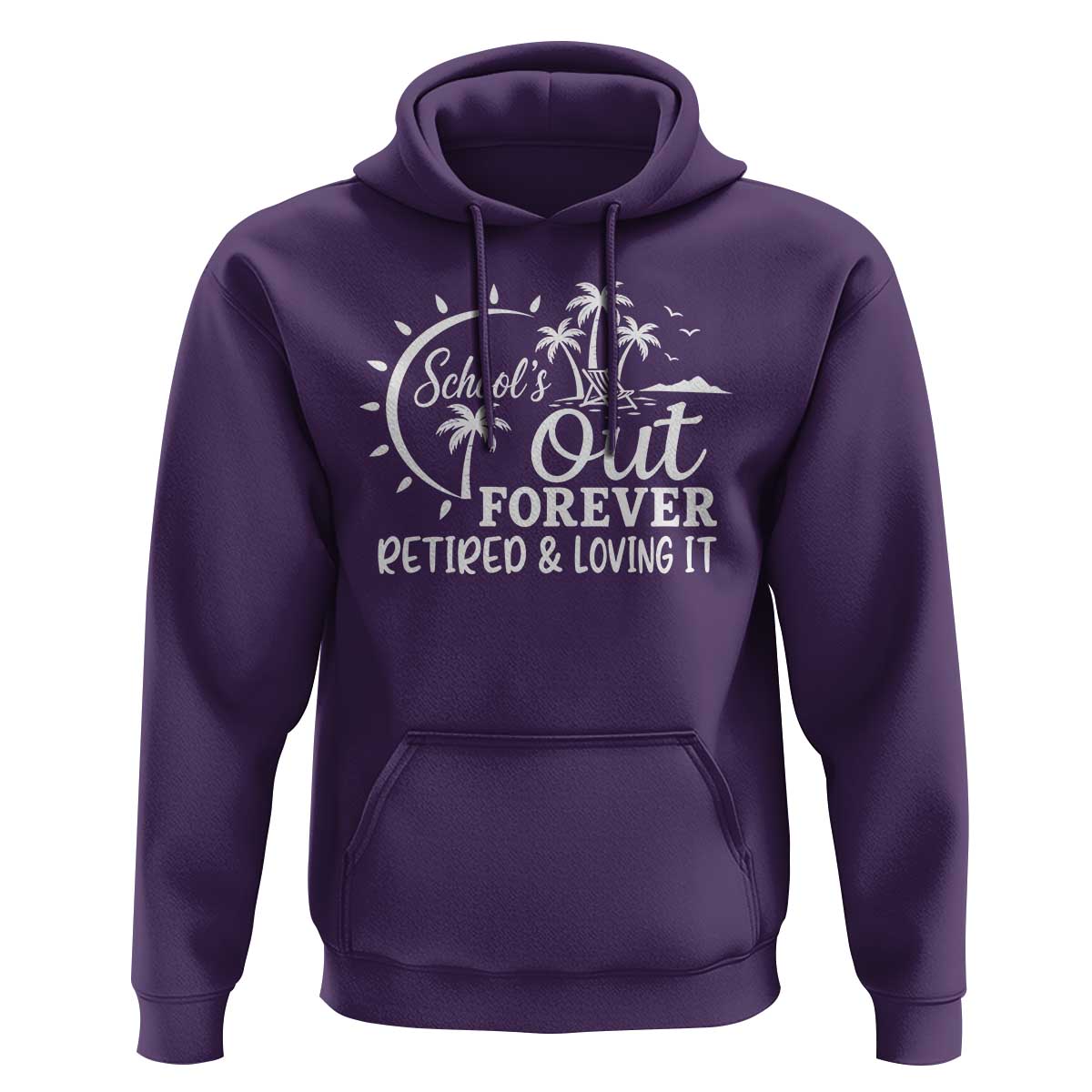 Retired Teacher Hoodie Schools Out Forever Retirement Teacher Gift