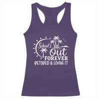 Retired Teacher Racerback Tank Top Schools Out Forever Retirement Teacher Gift