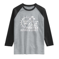 Retired Teacher Raglan Shirt Schools Out Forever Retirement Teacher Gift
