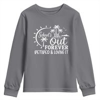Retired Teacher Youth Sweatshirt Schools Out Forever Retirement Teacher Gift