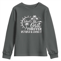 Retired Teacher Youth Sweatshirt Schools Out Forever Retirement Teacher Gift