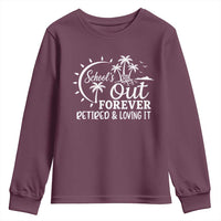Retired Teacher Youth Sweatshirt Schools Out Forever Retirement Teacher Gift