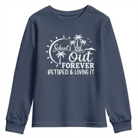 Retired Teacher Youth Sweatshirt Schools Out Forever Retirement Teacher Gift