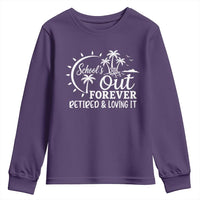 Retired Teacher Youth Sweatshirt Schools Out Forever Retirement Teacher Gift