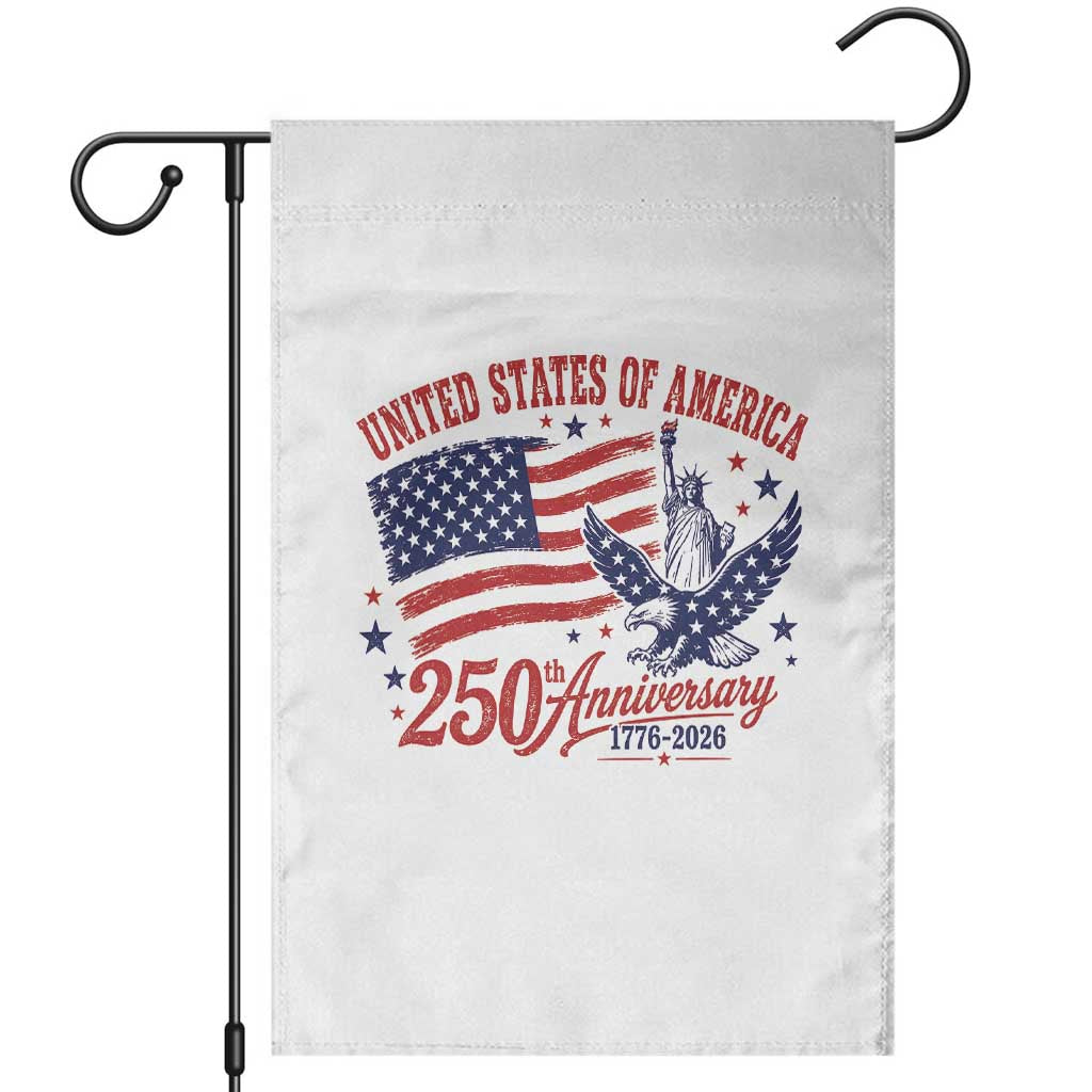 USA 250th Anniversary Garden Flag Land Of The Free USA Patriotic 1776 2026 Statue Of Liberty Eagle Flag