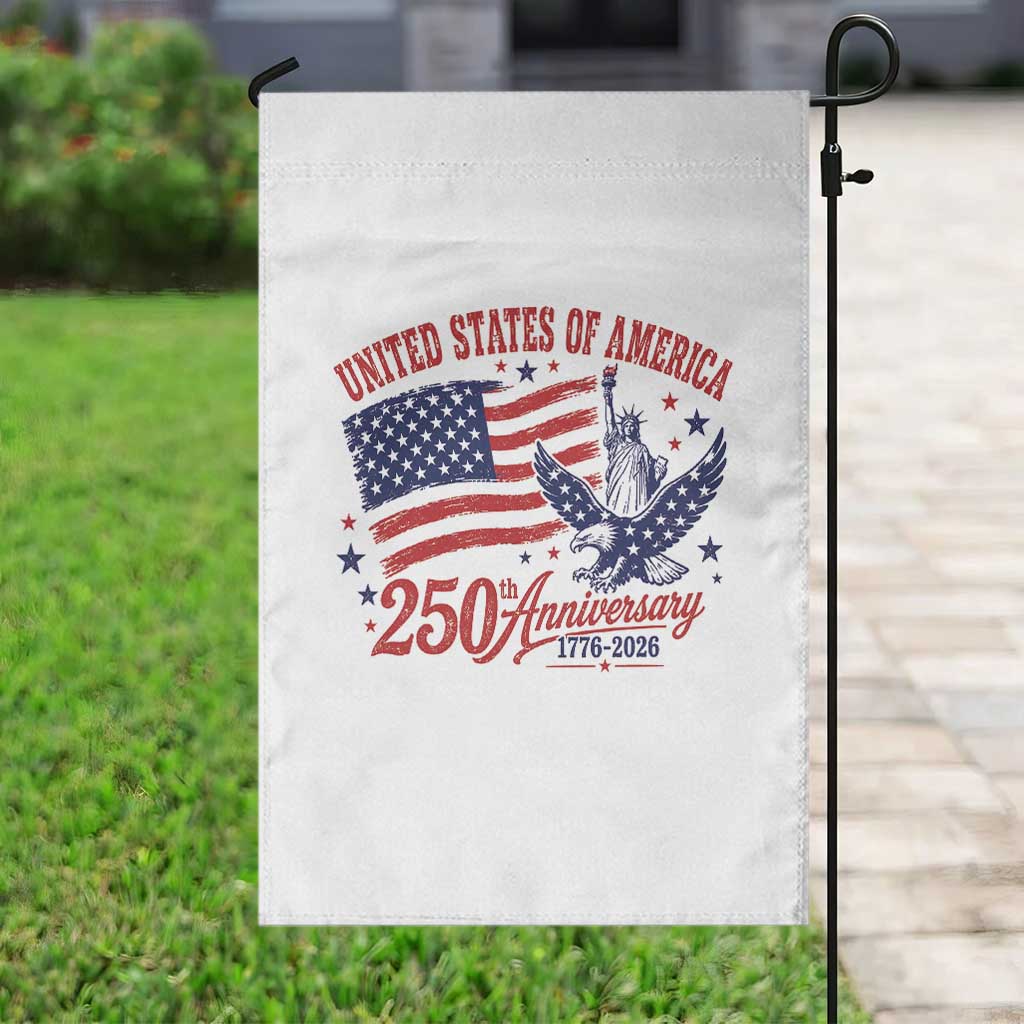 USA 250th Anniversary Garden Flag Land Of The Free USA Patriotic 1776 2026 Statue Of Liberty Eagle Flag