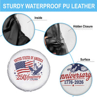 USA 250th Anniversary Spare Tire Cover Land Of The Free USA Patriotic 1776 2026 Statue Of Liberty Eagle Flag
