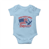 USA 250th Anniversary Baby Onesie Land Of The Free USA Patriotic 1776 2026 Statue Of Liberty Eagle Flag