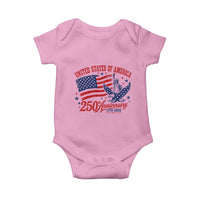 USA 250th Anniversary Baby Onesie Land Of The Free USA Patriotic 1776 2026 Statue Of Liberty Eagle Flag