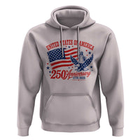 USA 250th Anniversary Hoodie Land Of The Free USA Patriotic 1776 2026 Statue Of Liberty Eagle Flag