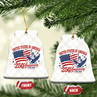 USA 250th Anniversary Ceramic Ornament Land Of The Free USA Patriotic 1776 2026 Statue Of Liberty Eagle Flag
