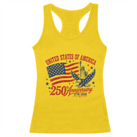 USA 250th Anniversary Racerback Tank Top Land Of The Free USA Patriotic 1776 2026 Statue Of Liberty Eagle Flag