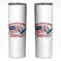 USA 250th Anniversary Skinny Tumbler Land Of The Free USA Patriotic 1776 2026 Statue Of Liberty Eagle Flag