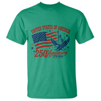 USA 250th Anniversary T Shirt Land Of The Free USA Patriotic 1776 2026 Statue Of Liberty Eagle Flag