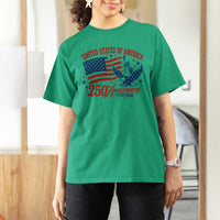 USA 250th Anniversary T Shirt For Women Land Of The Free USA Patriotic 1776 2026 Statue Of Liberty Eagle Flag