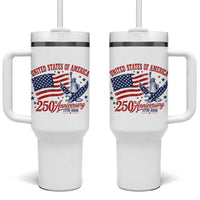 USA 250th Anniversary Tumbler With Handle Land Of The Free USA Patriotic 1776 2026 Statue Of Liberty Eagle Flag