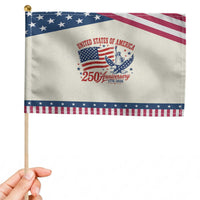 USA 250th Anniversary Patriotic Handheld Flag Land Of The Free USA Patriotic 1776 2026 Statue Of Liberty Eagle Flag