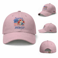 God 250th Anniversary USA Flag Floral Baseball Cap Patriotic Freedom 4th of July 250 Years America