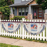 God 250th Anniversary USA Flag Floral Patriotic Fan Flag Freedom 4th of July 250 Years America
