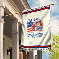 God 250th Anniversary USA Flag Floral Patriotic Garden Flag Patriotic Freedom 4th of July 250 Years America