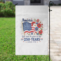 USA 250th Anniversary Flag Floral Graphic Garden Flag 250 Years America Patriot 4th of July Patriotism Gift