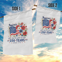 USA 250th Anniversary Flag Floral Graphic Garden Flag 250 Years America Patriot 4th of July Patriotism Gift