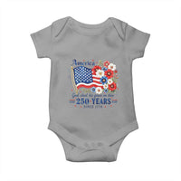 USA 250th Anniversary Flag Floral Graphic Baby Onesie 250 Years America Patriot 4th of July Patriotism Gift