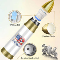 USA 250th Anniversary Flag Floral Graphic Bullet Tumbler 250 Years America Patriot 4th of July Patriotism Gift