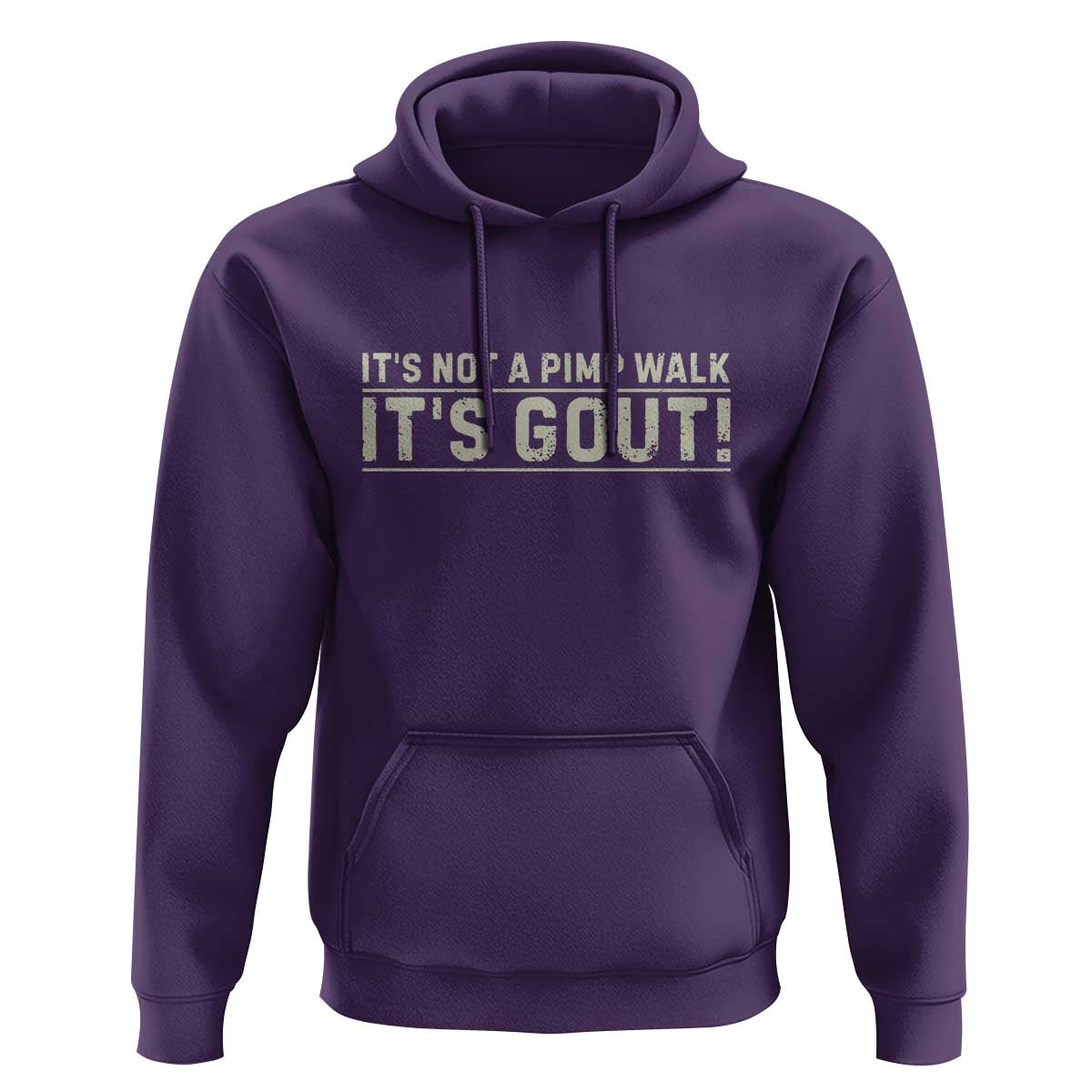 It's Not A Pimp Walk Its Gout Hoodie Funny Old Man Medical Humor Sarcastic