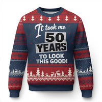 50th Birthday Ugly Christmas Sweater It Took Me 50 Years To Look This Good