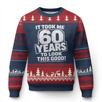 Funny 60th Birthday Ugly Christmas Sweater It Took Me 60 Years To Look This Good Vintage Retro