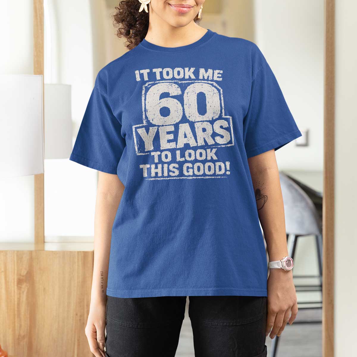 Funny 60th Birthday T Shirt For Women It Took Me 60 Years To Look This Good Vintage Retro