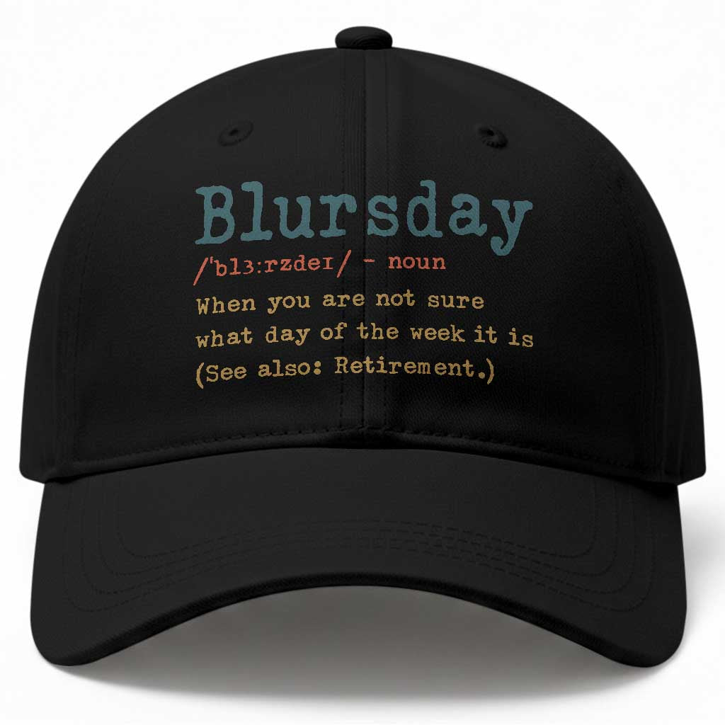 Funny Retired Baseball Cap Blursday Retirement Definition Gag Gifts