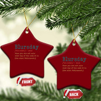 Funny Retired Ceramic Ornament Blursday Retirement Definition Gag Gifts