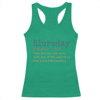 Funny Retired Racerback Tank Top Blursday Retirement Definition Gag Gifts
