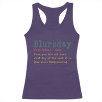 Funny Retired Racerback Tank Top Blursday Retirement Definition Gag Gifts