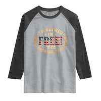 Retirement Gift for Husband Raglan Shirt Retired Im Free To Do What My Wife Tells Me Retro US Flag