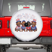 Vintage Patriotic Dachshund 250 Anniversary USA Spare Tire Cover Freedom 250 Years Weiner Dog Lovers Dad Mom