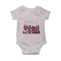 Vintage Patriotic Dachshund 250 Anniversary USA Baby Onesie Freedom 250 Years Weiner Dog Lovers Dad Mom