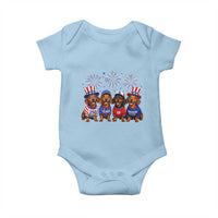 Vintage Patriotic Dachshund 250 Anniversary USA Baby Onesie Freedom 250 Years Weiner Dog Lovers Dad Mom