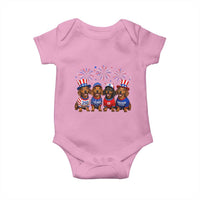 Vintage Patriotic Dachshund 250 Anniversary USA Baby Onesie Freedom 250 Years Weiner Dog Lovers Dad Mom
