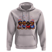 Vintage Patriotic Dachshund 250 Anniversary USA Hoodie Freedom 250 Years Weiner Dog Lovers Dad Mom