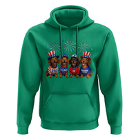Vintage Patriotic Dachshund 250 Anniversary USA Hoodie Freedom 250 Years Weiner Dog Lovers Dad Mom