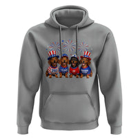 Vintage Patriotic Dachshund 250 Anniversary USA Hoodie Freedom 250 Years Weiner Dog Lovers Dad Mom