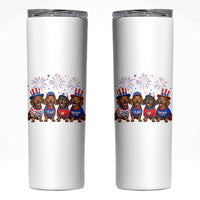 Vintage Patriotic Dachshund 250 Anniversary USA Skinny Tumbler Freedom 250 Years Weiner Dog Lovers Dad Mom