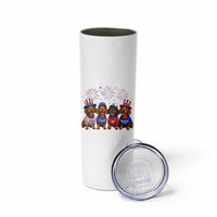 Vintage Patriotic Dachshund 250 Anniversary USA Skinny Tumbler Freedom 250 Years Weiner Dog Lovers Dad Mom