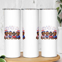 Vintage Patriotic Dachshund 250 Anniversary USA Skinny Tumbler Freedom 250 Years Weiner Dog Lovers Dad Mom