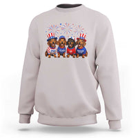 Vintage Patriotic Dachshund 250 Anniversary USA Sweatshirt Freedom 250 Years Weiner Dog Lovers Dad Mom